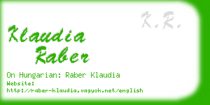 klaudia raber business card